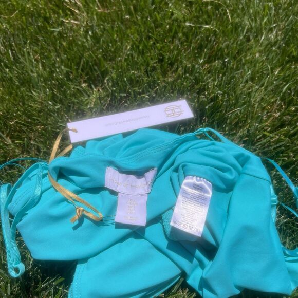 House of Harlow 1960 Bodysuit Teal Green Turquoise Women’s Size NWT Large - Picture 6 of 8